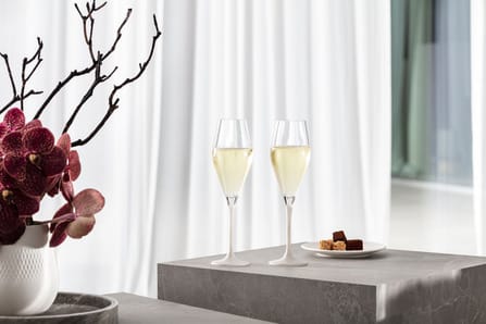 Manufacture Rock champagne glass 26 cl 4-pack - Clear-white - Villeroy & Boch