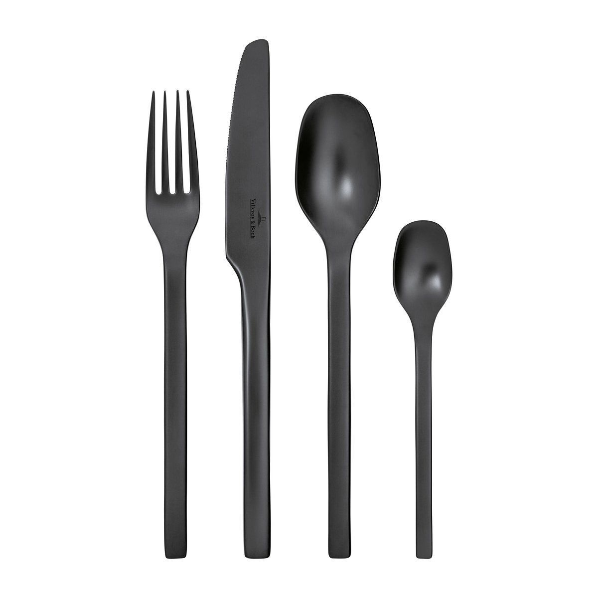 Villeroy & Boch Manufacture Rock cutlery 16 pieces Black