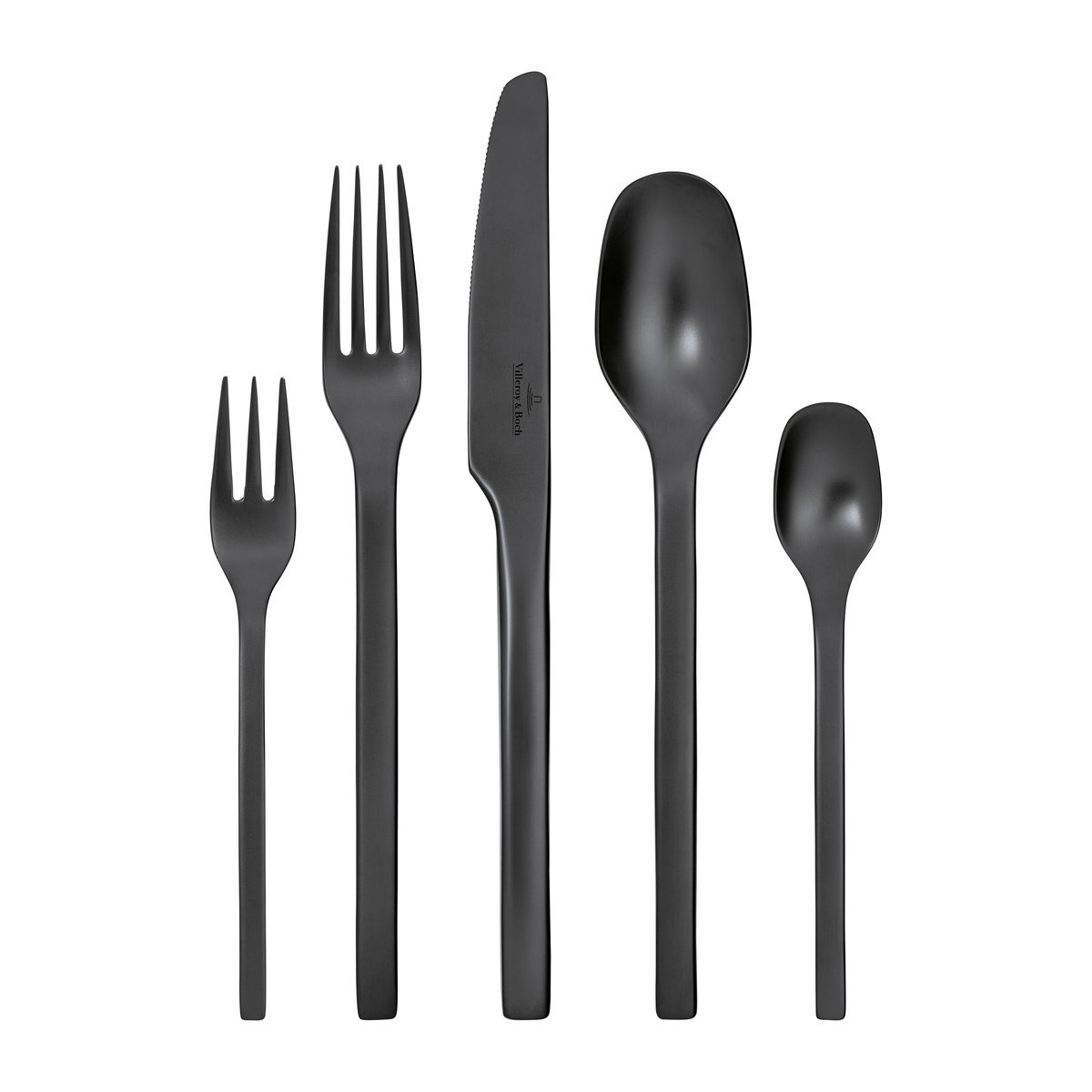 Villeroy & Boch Manufacture Rock cutlery 20 pieces Black