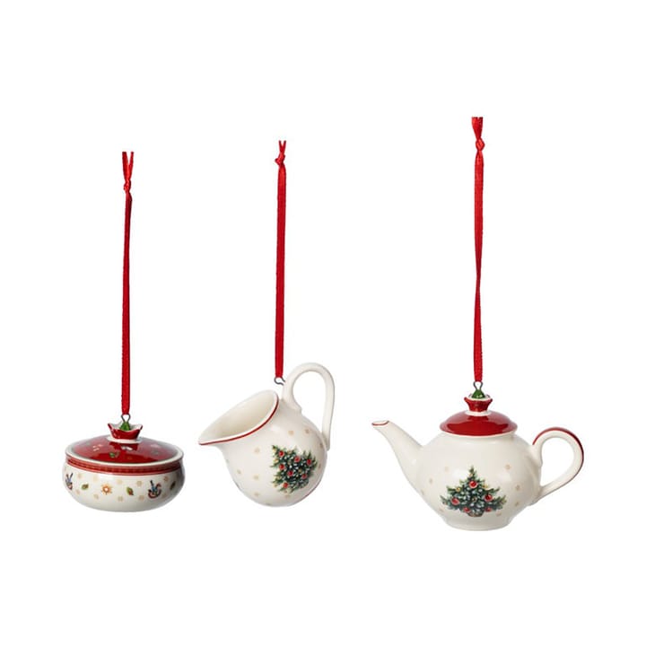 Toy's Delight Christmas tree bauble coffee service 3 pieces - White-red - Villeroy & Boch