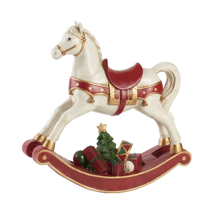 Winter Collage decoration rocking horse - White-red - Villeroy & Boch