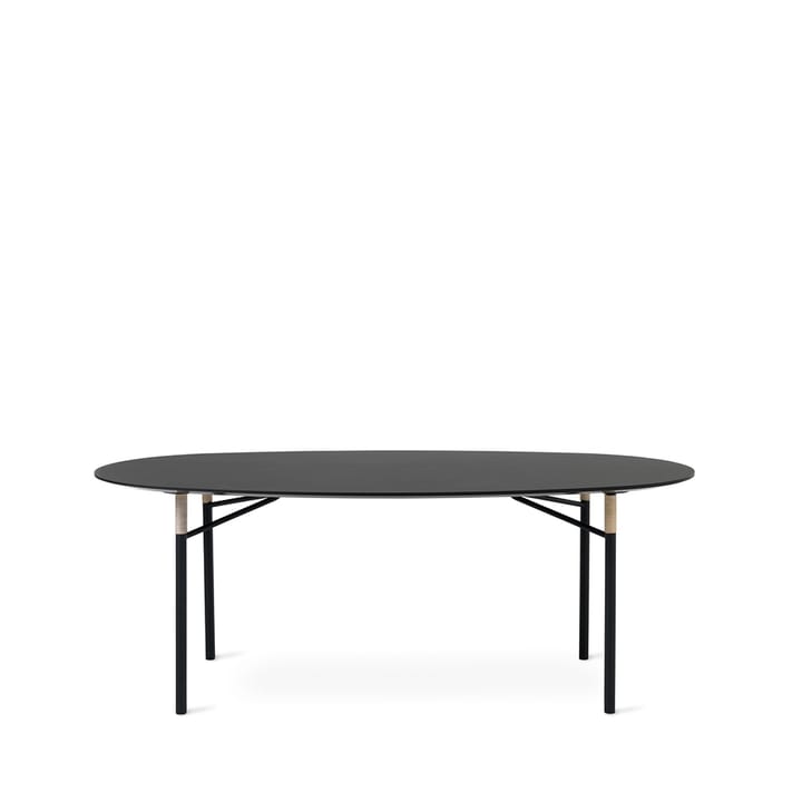 Affinity dining table 108x200 cm, Black. ellipse Warm Nordic