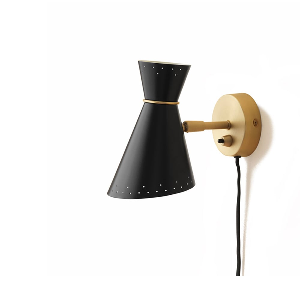 Warm Nordic Bloom wall lamp Black noir