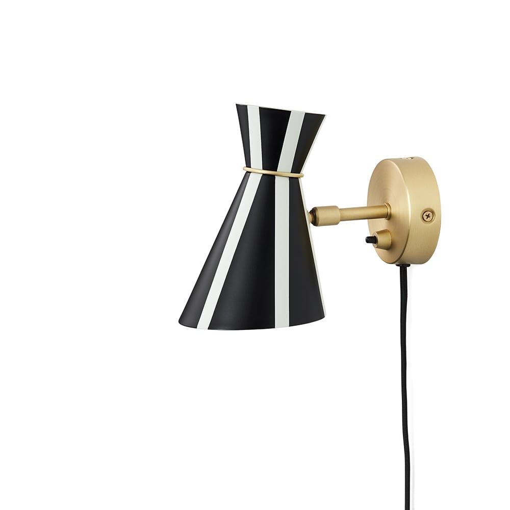 Warm Nordic Bloom wall lamp Black noir/warm white, stripe