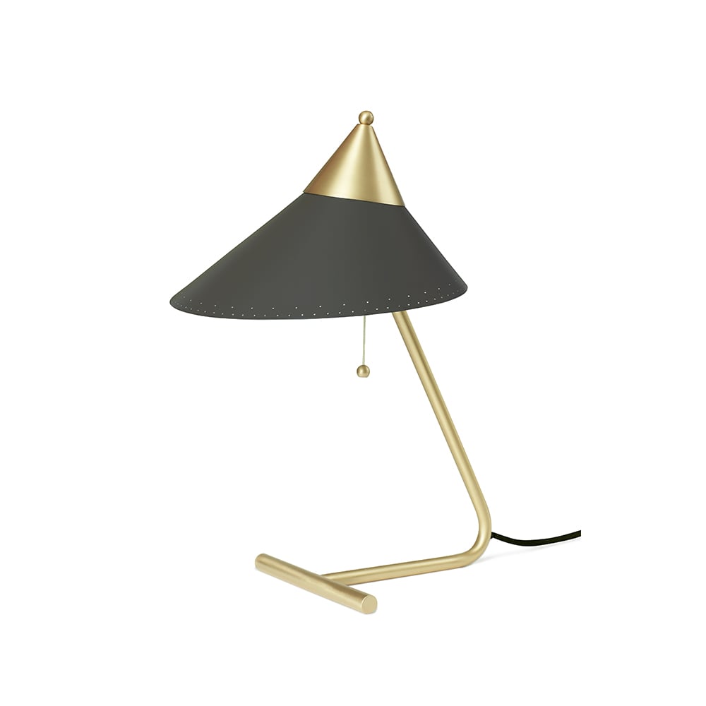 Warm Nordic Brass Top table lamp Charcoal, brass stand