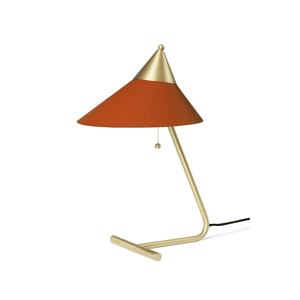 Warm Nordic Brass Top table lamp Rusty red, brass stand