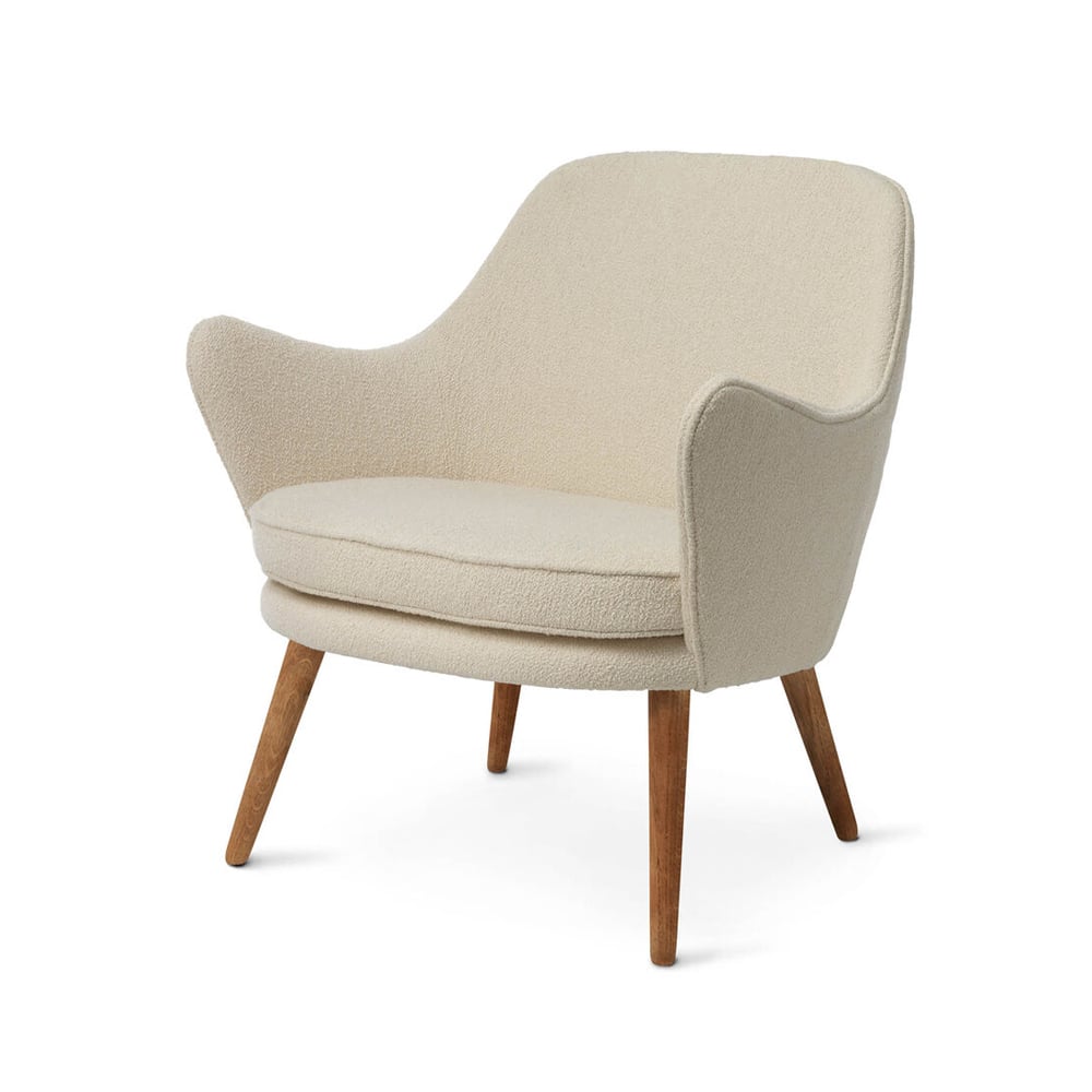 Warm Nordic Dwell lounge chair Barnum 24 cream-legs in smoked oak