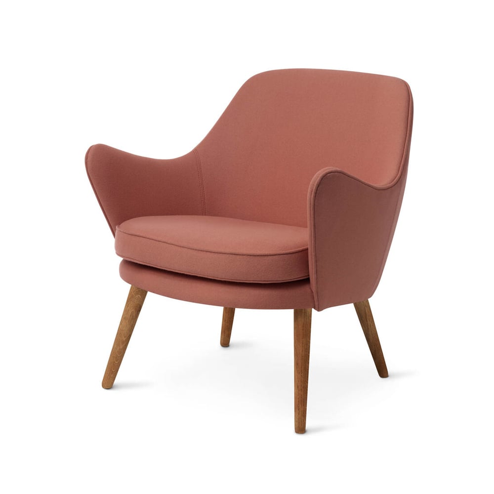 Warm Nordic Dwell lounge chair Hero 511 blush-legs in smoked oak