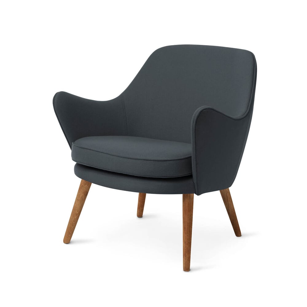 Warm Nordic Dwell lounge chair Hero 991 petrol-legs in smoked oak