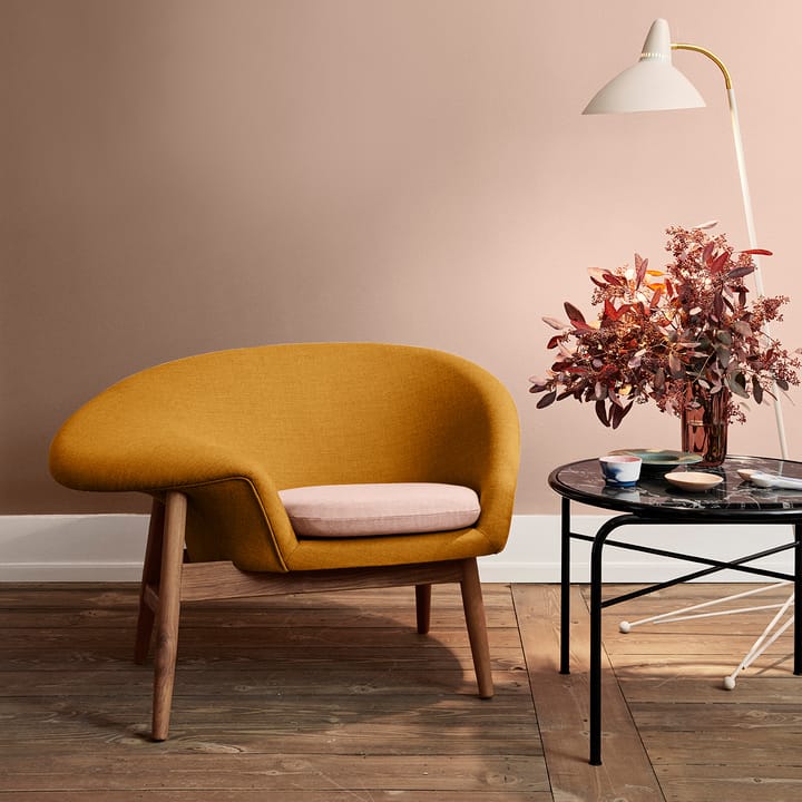 Fried Egg armchair, Dark ochre-pale rose Warm Nordic