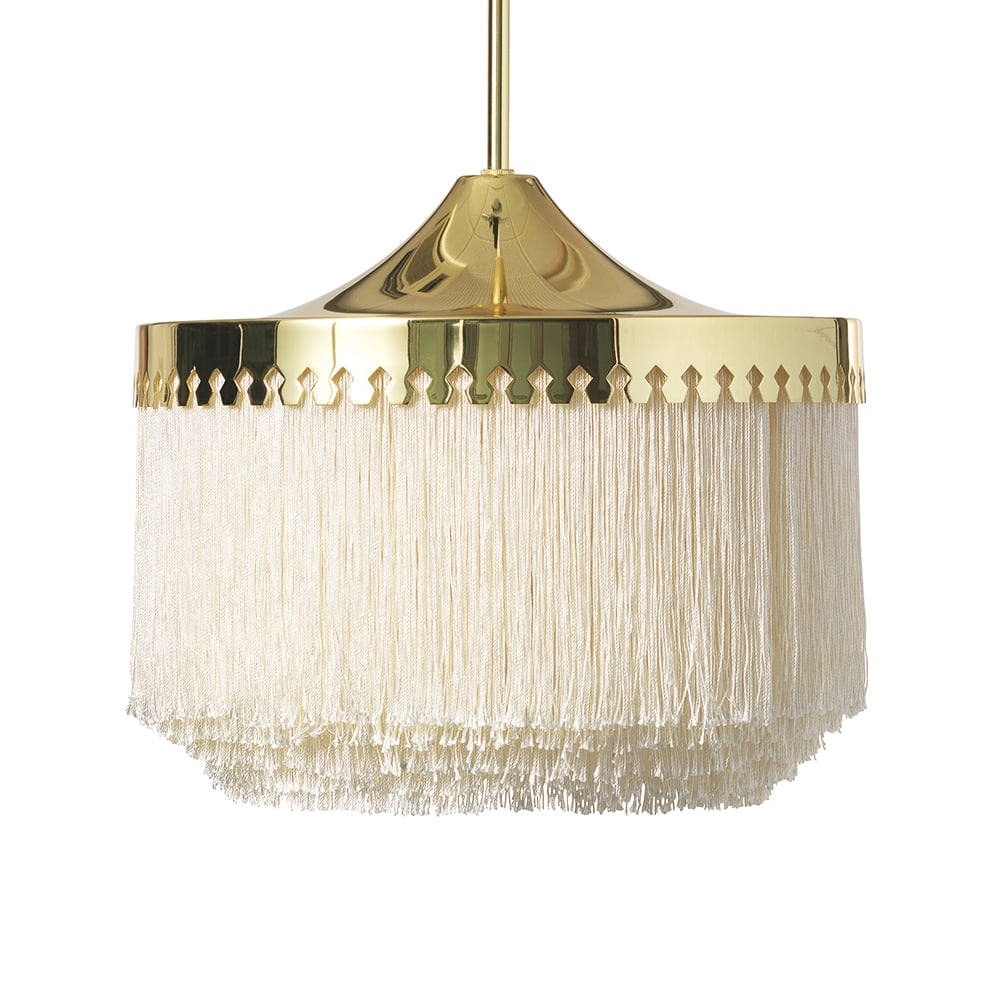 Warm Nordic Fringe pendant lamp Cream white, large