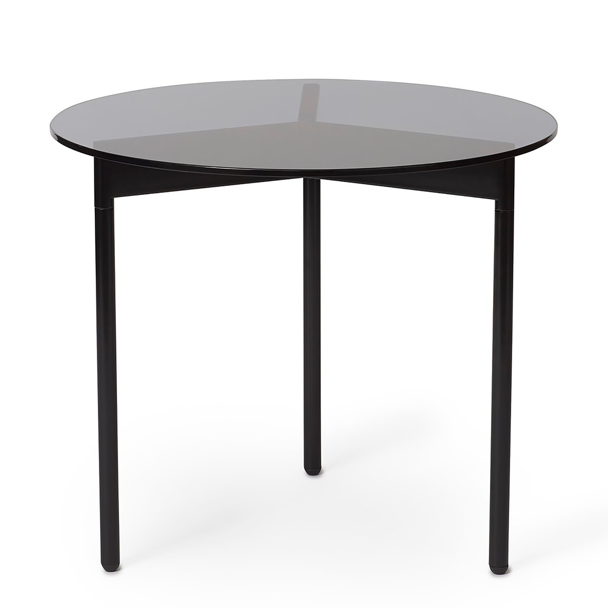 Warm Nordic From Above coffee tableØ52 cm black frame Grey