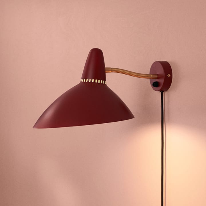 Lightsome wall lamp, Black noir, brass detail Warm Nordic