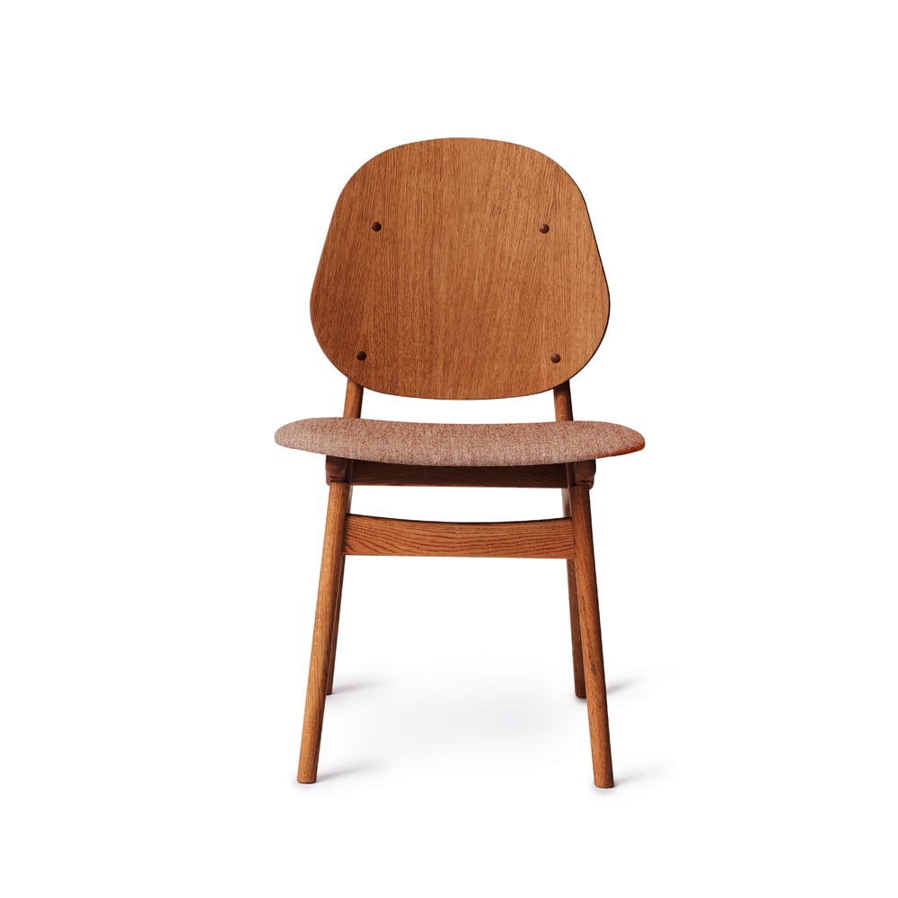 Warm Nordic Noble chair Pale rose-oiled teak oak legs