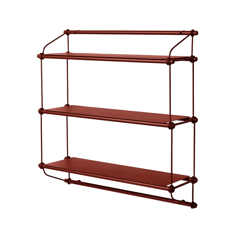 Warm Nordic Parade shelf Oxide red, 3 shelves