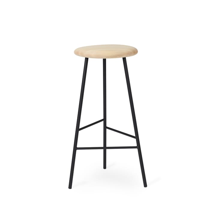 Pebble barstool - Ash oil, h.75, black legs - Warm Nordic