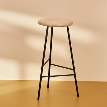 Pebble barstool - Ash oil, h.75, black legs - Warm Nordic