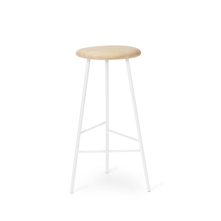 Pebble barstool - Ash oil, h.75, white legs - Warm Nordic