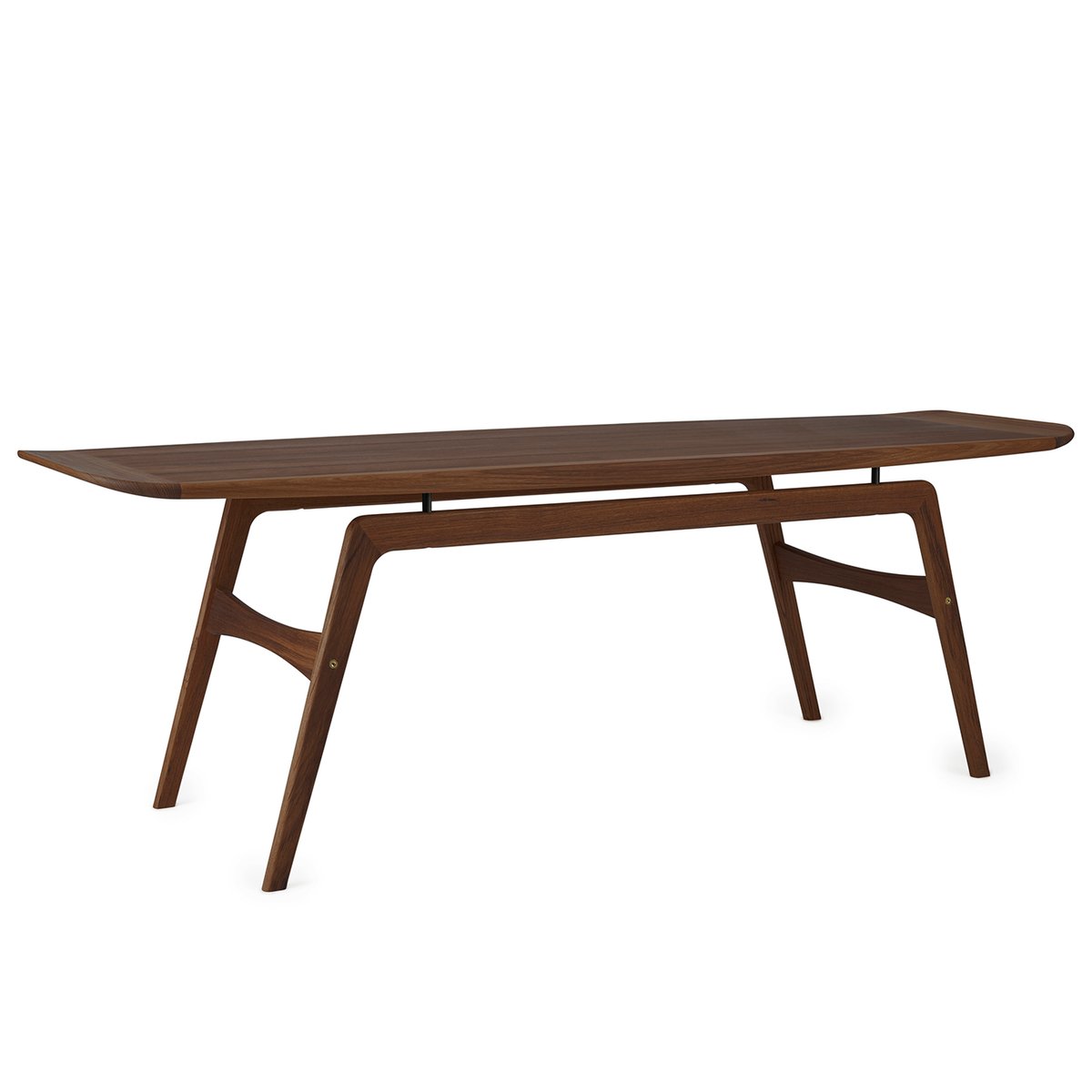 Warm Nordic Surfboard Coffee Table 152x52 cm Walnut