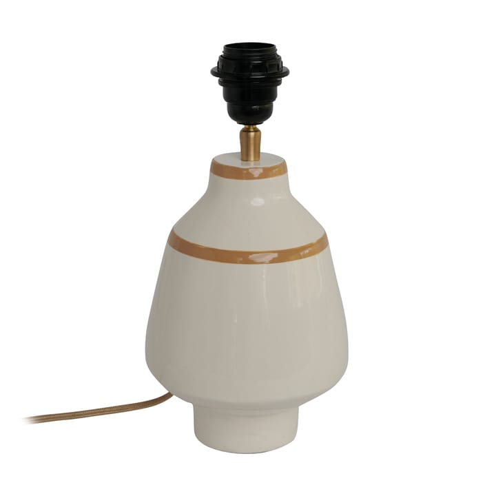 Becky lamp base Ø15x30 cm - White-mustard - Watt & Veke