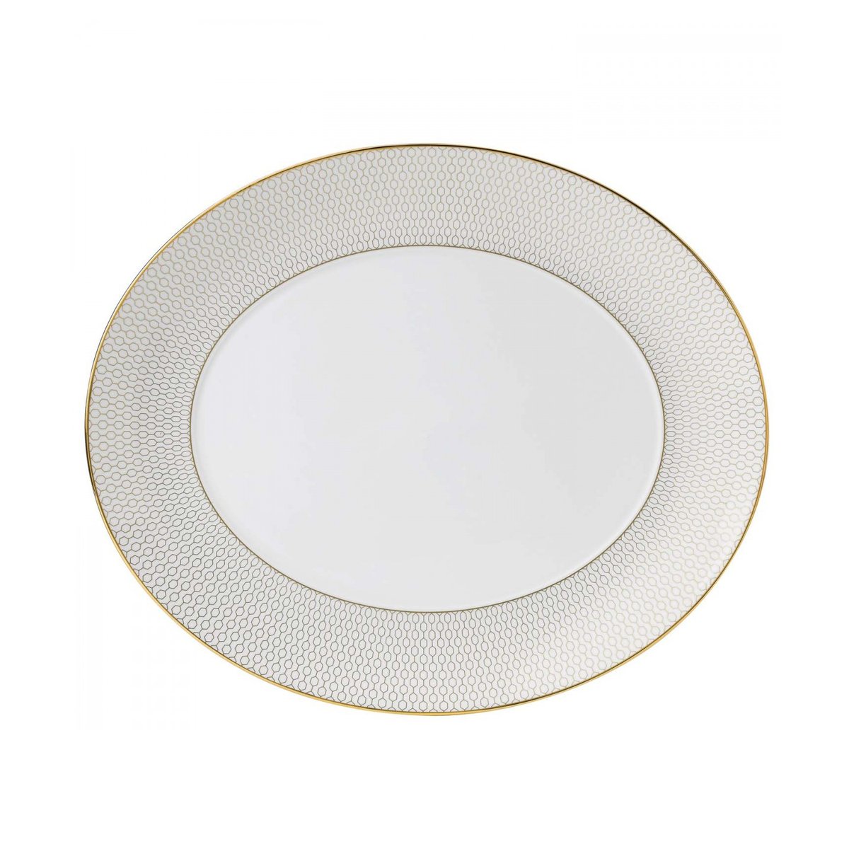 Wedgwood Arris oval serving plate white