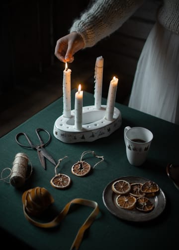 Christmas morning Story candle holder - White - Wik & Walsøe