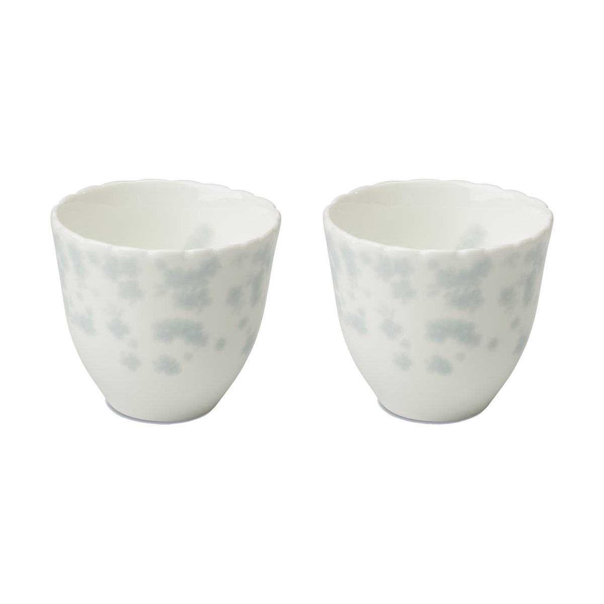 Wik & Walsøe Slåpeblom cup 20 cl 2-pack Blue | Scandinavian Design | Coffee cups | White