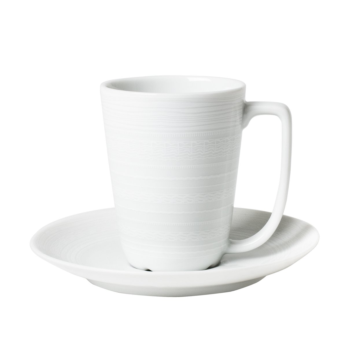 Wik & Walsøe Whitewood cup and saucer 20 cl | Scandinavian Design | Coffee cups | White