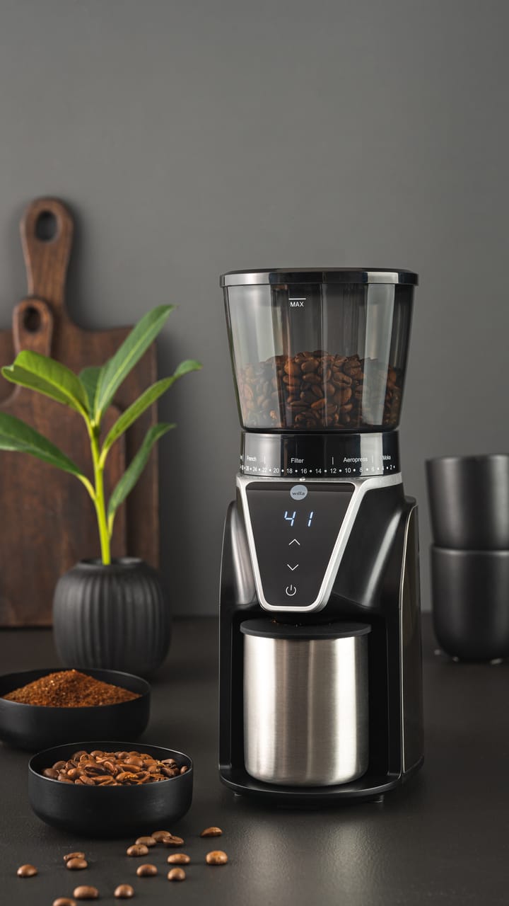 CG1S-275 coffee grinder with digital timer, Black Wilfa