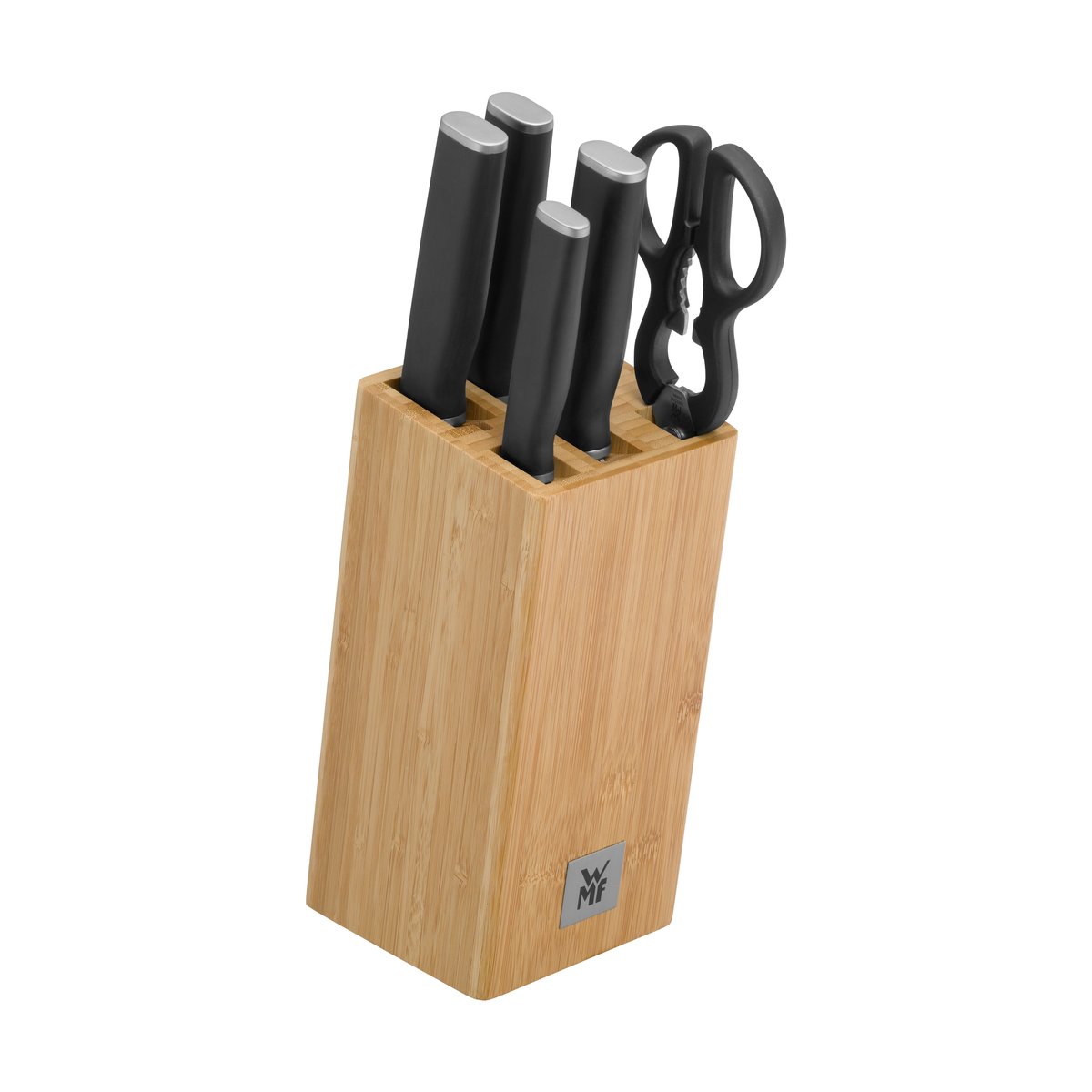 WMF Kineo knife block with 4 knives and scissors Stainless steel