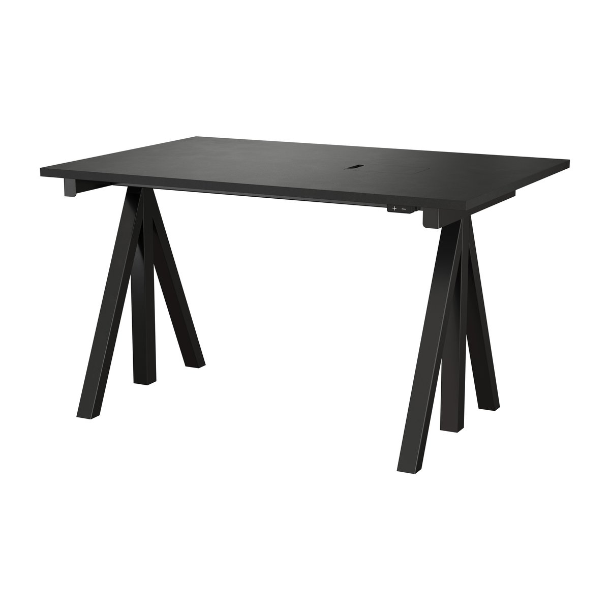 Works Works desk black 78x120 cm