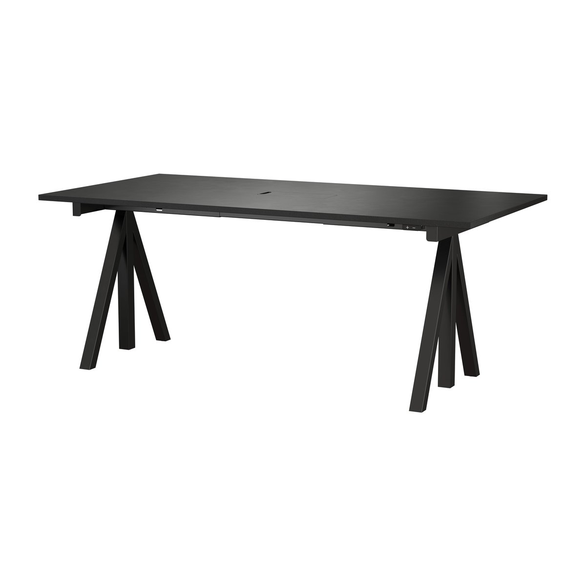 Works Works desk black 90x180 cm