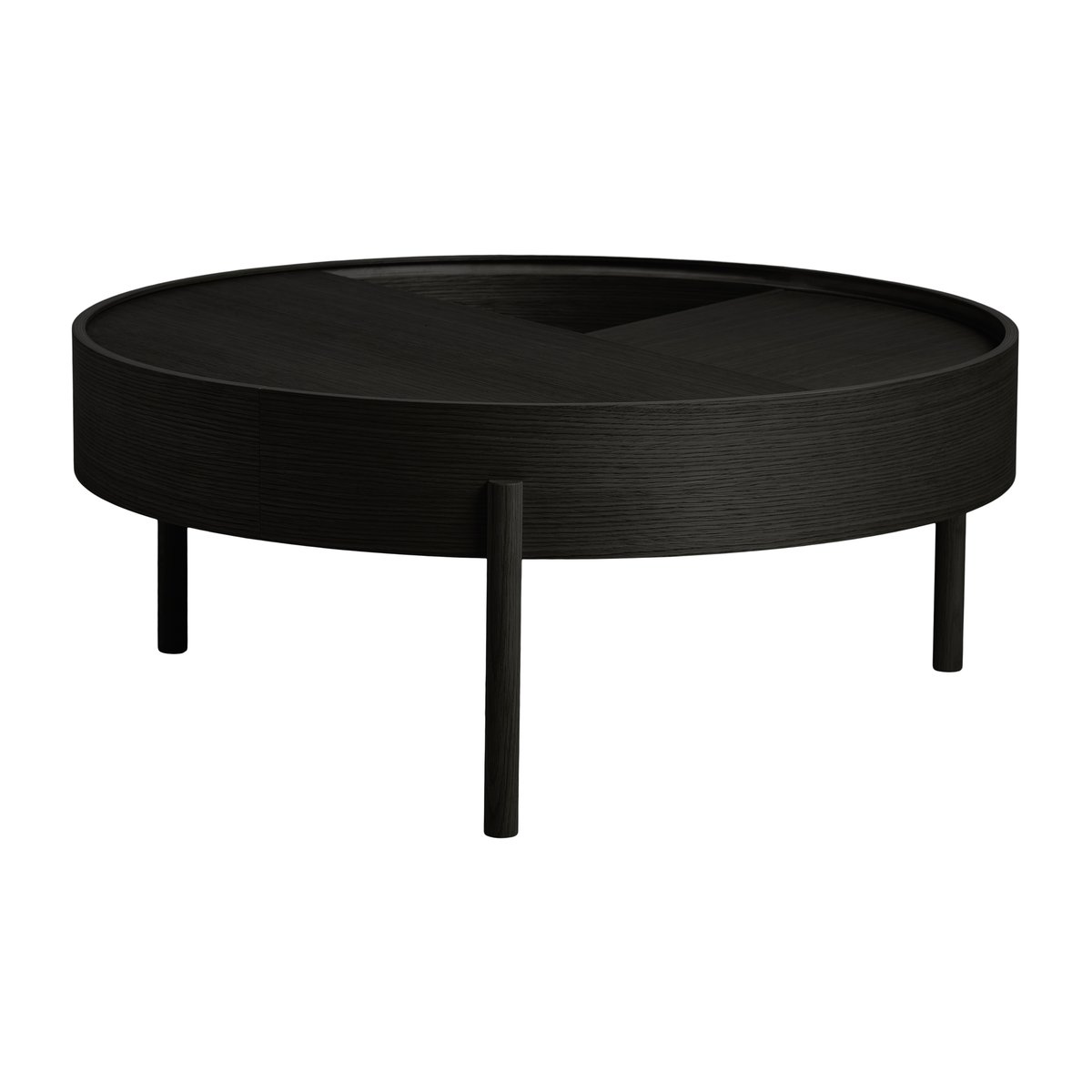 Woud Arc coffee table 89 cm Black ash