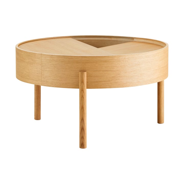 Arc coffee tableØ66 cm - Oiled oak - Woud