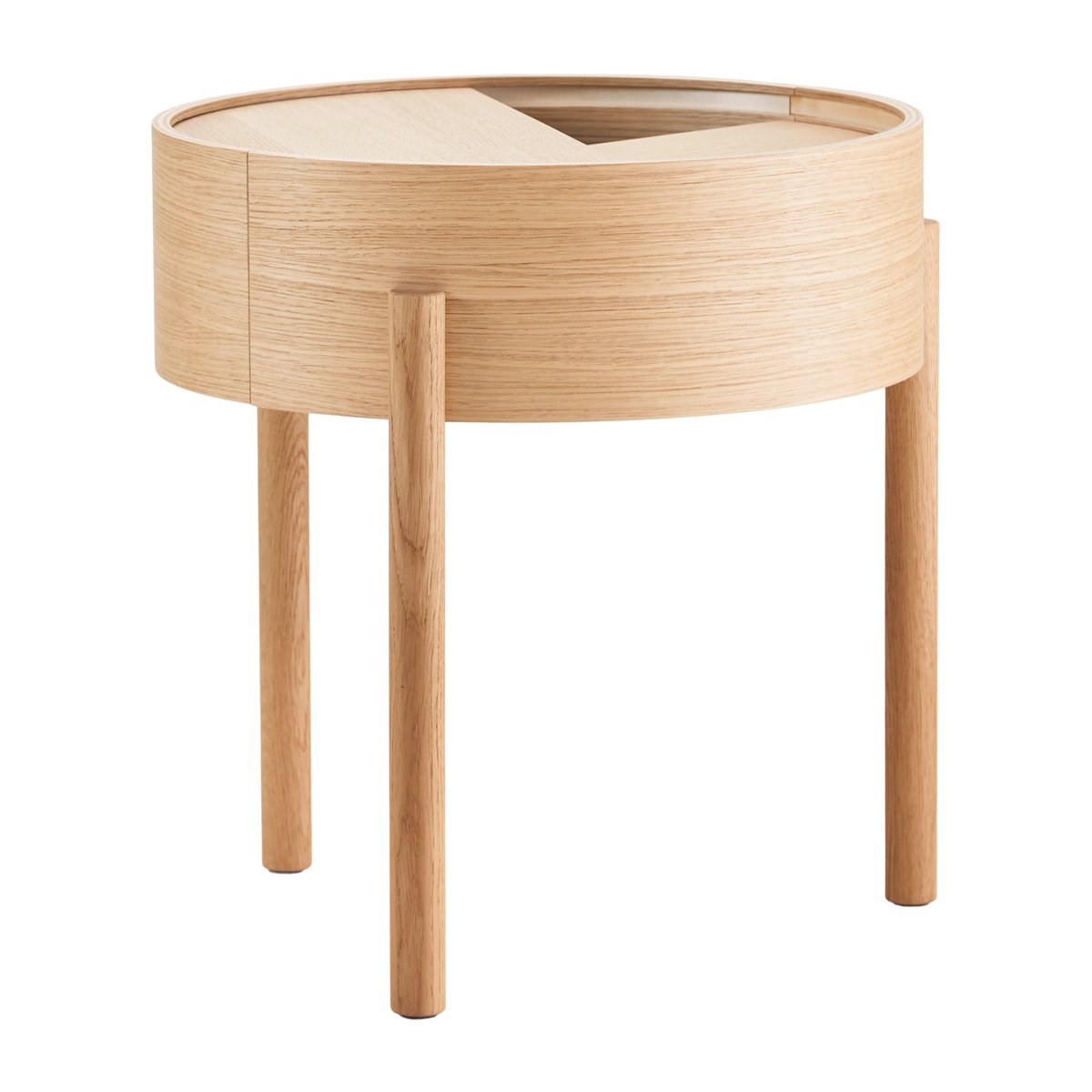 Woud Arc side table White pigmented oak