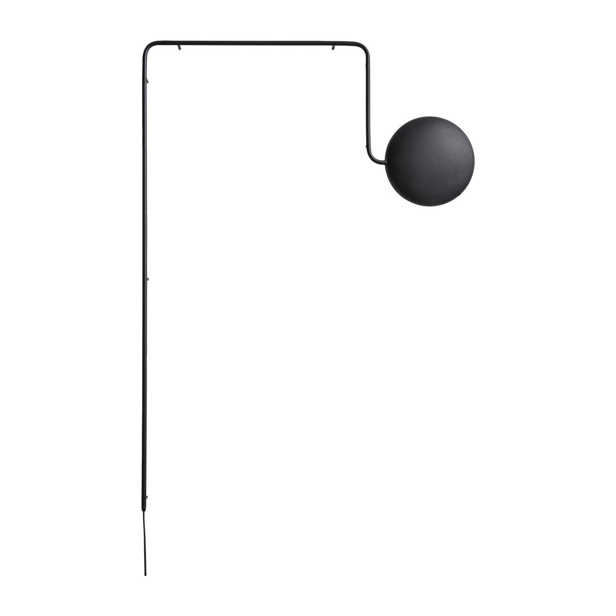 Woud Mercury wall lamp Black-painted metal