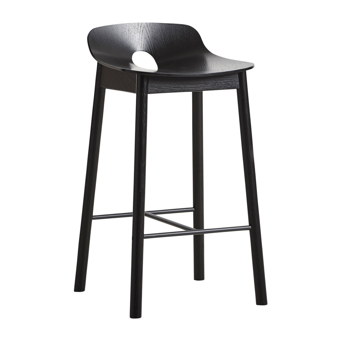 Woud Mono barstool 65 cm Black ash