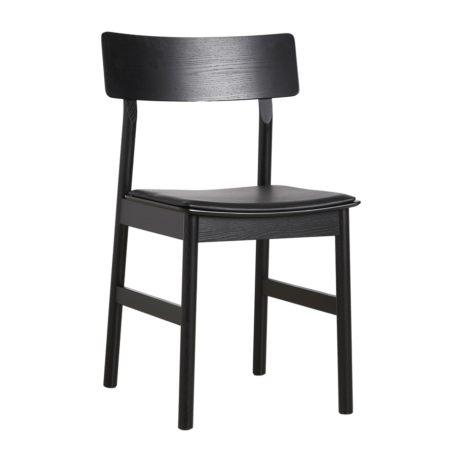 Woud Pause dining chairs 2.0 Black leather