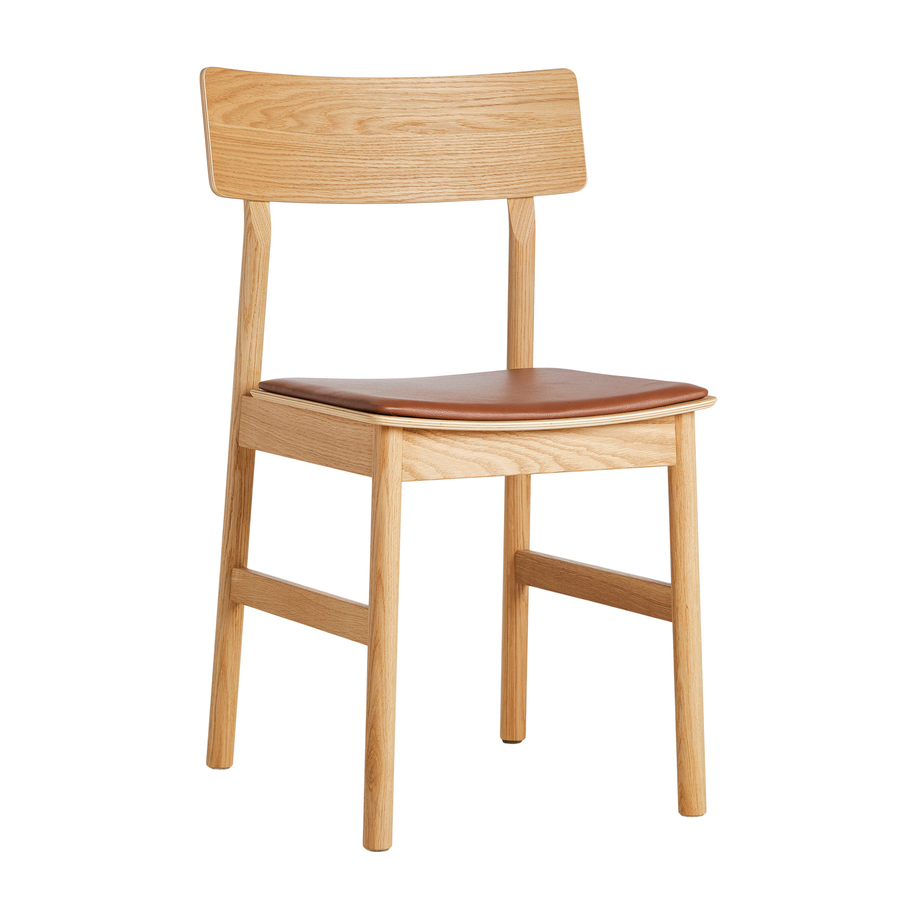 Woud Pause dining chairs 2.0 Oiled oak sirka, leather