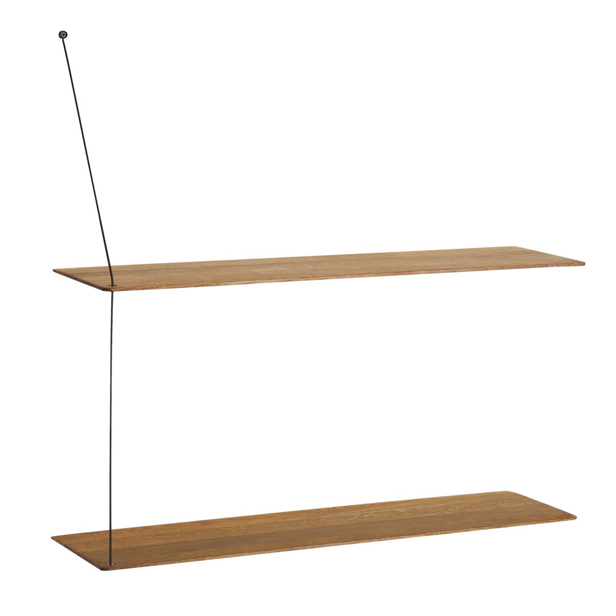 Woud Stedge wall shelf 80 cm Smoked oak