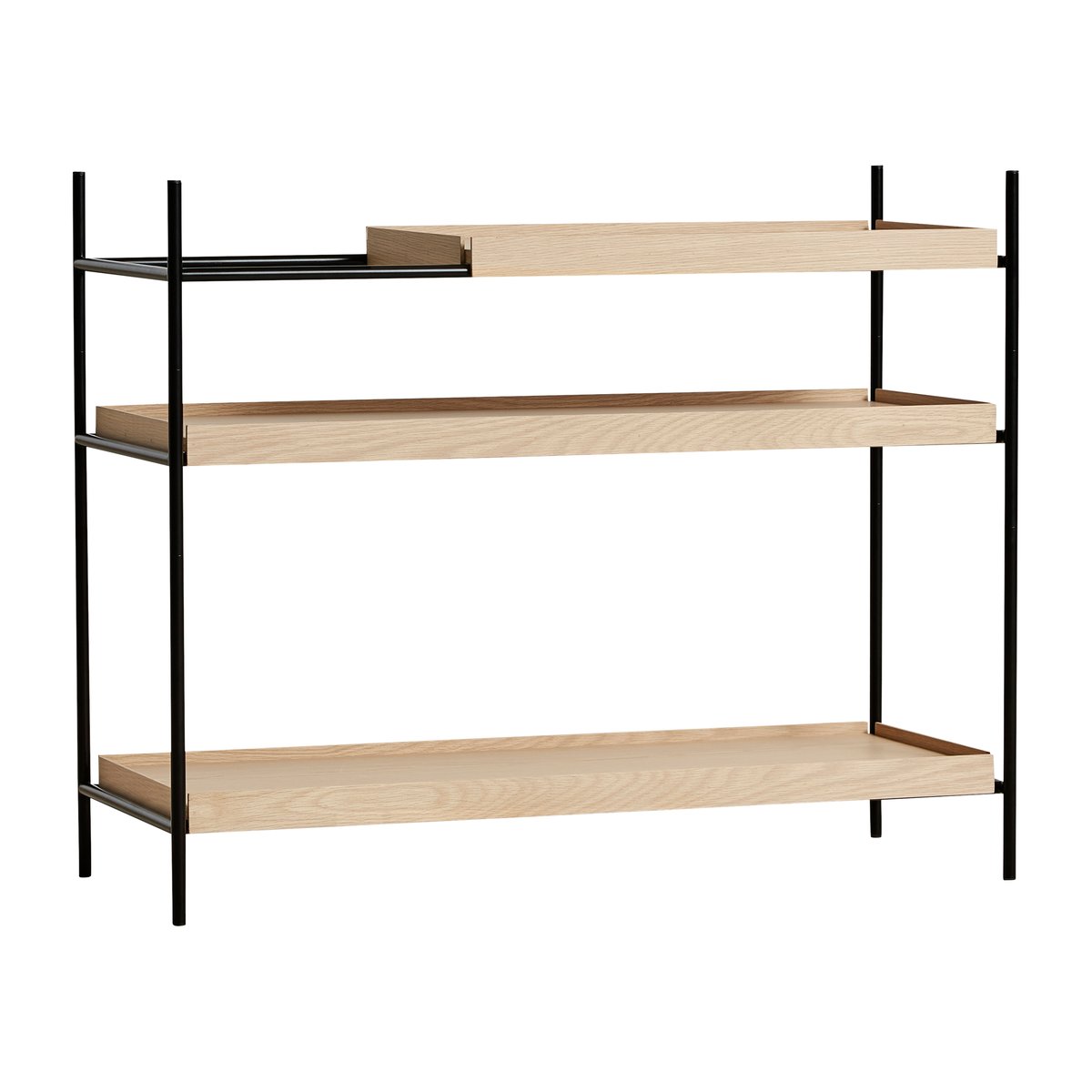 Woud Tray shelf low oak, 80x100 cm Style 1