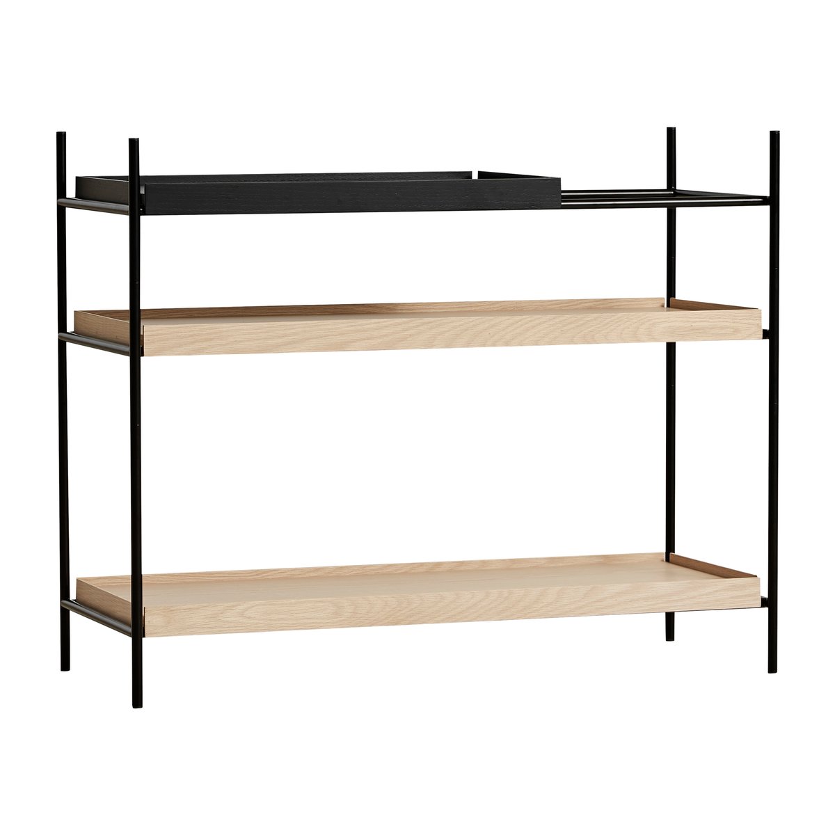 Woud Tray shelf low oak, 80x100 cm Style 3