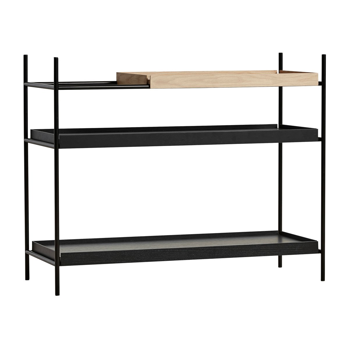 Woud Tray shelf low oak, 80x100 cm Style 4