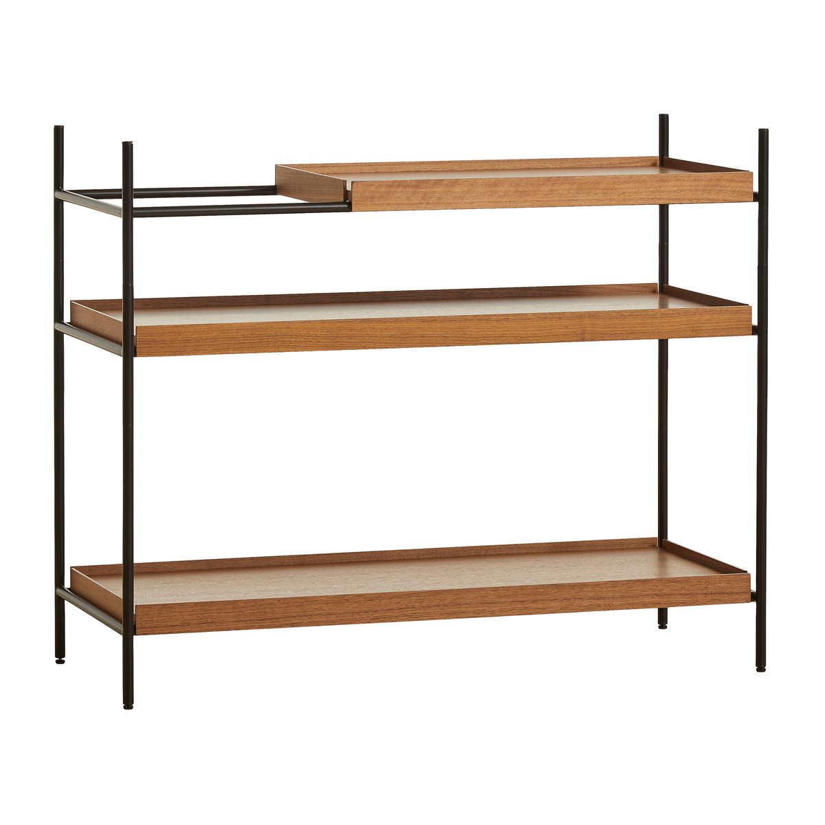 Woud Tray shelf low walnut, 81x100 cm Style 1