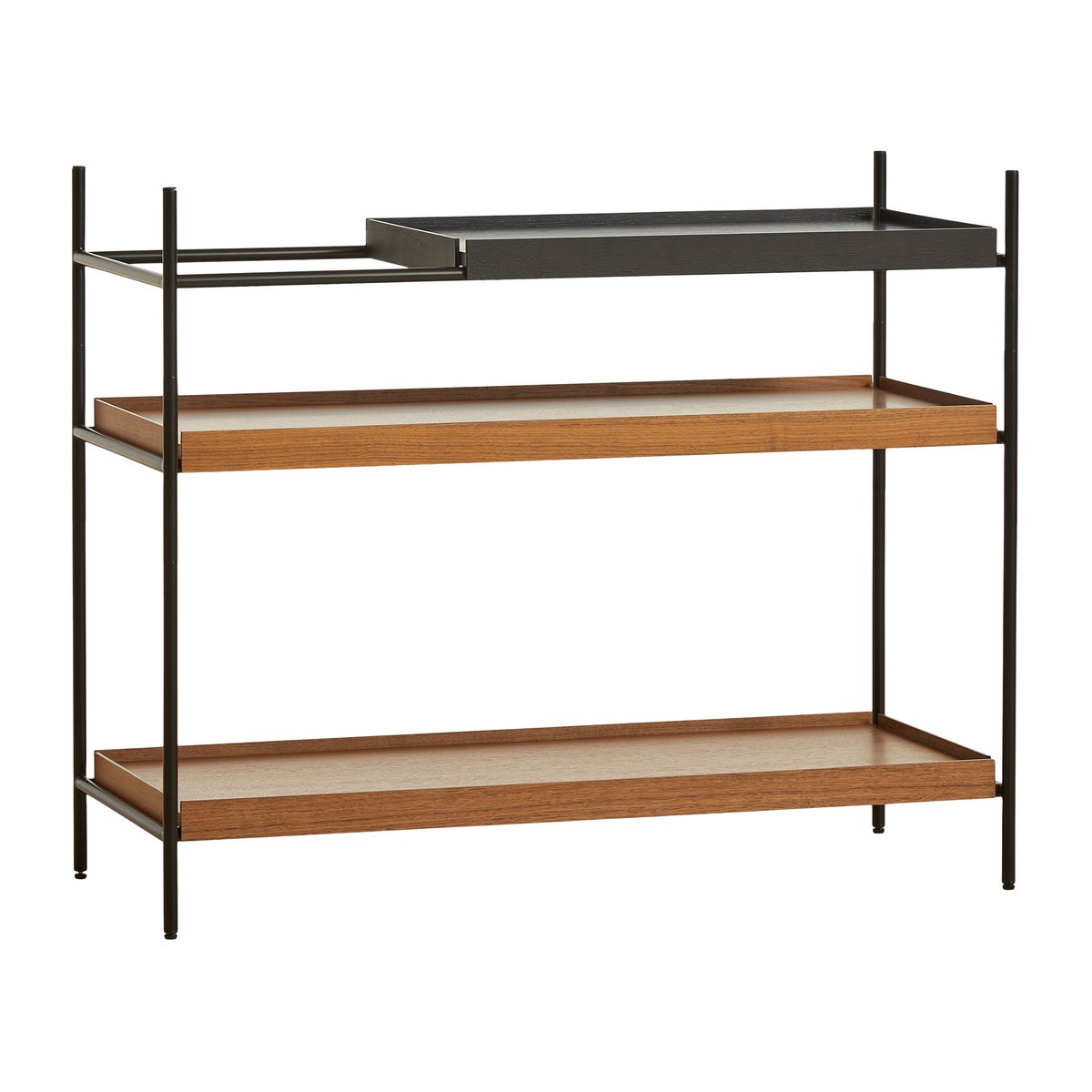 Woud Tray shelf low walnut, 81x100 cm Style 2