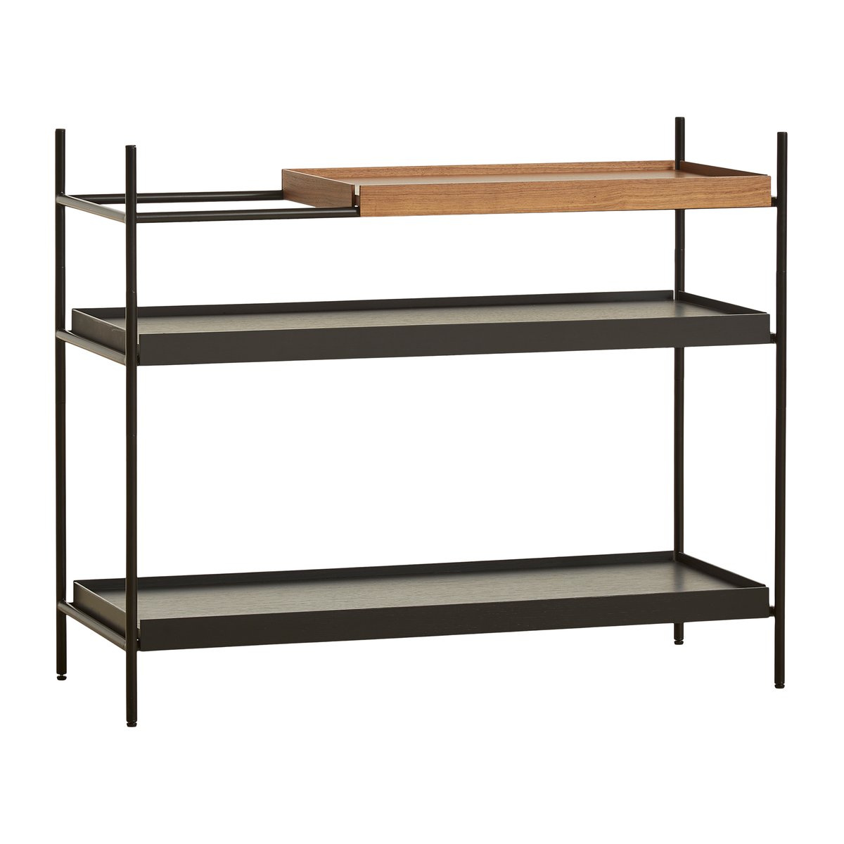 Woud Tray shelf low walnut, 81x100 cm Style 3