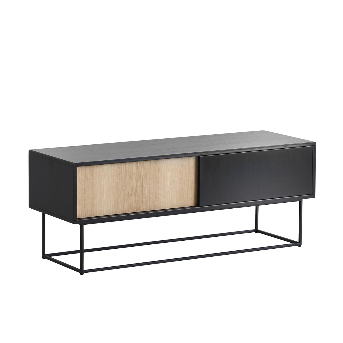 Woud Virka media bench Black - oak