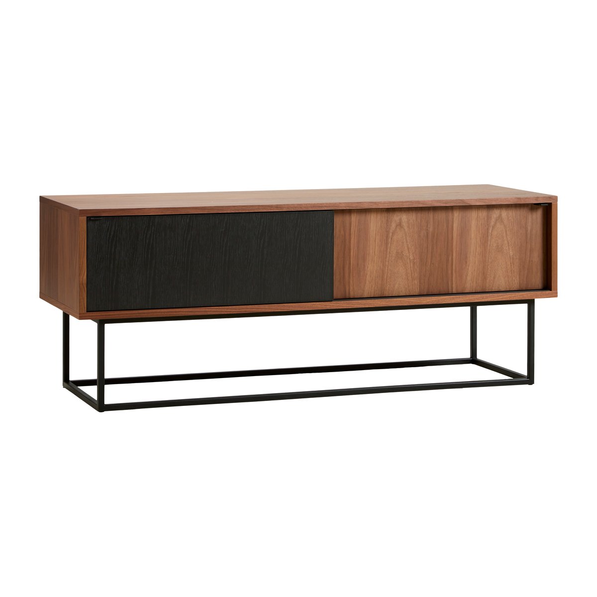 Woud Virka media bench Black - walnut