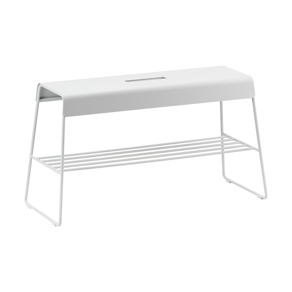 Zone Denmark A-bench outdoor bench with shelf 45 cm Soft Grey