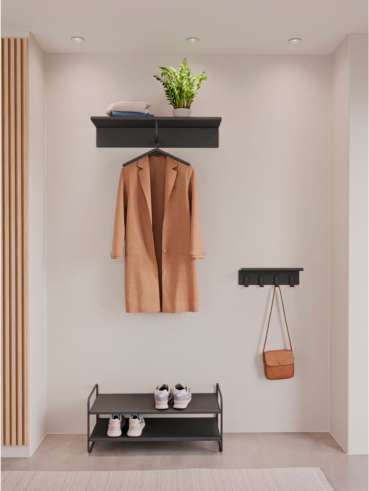 A-Hallway shelf coat hanger - Svart - Zone Denmark